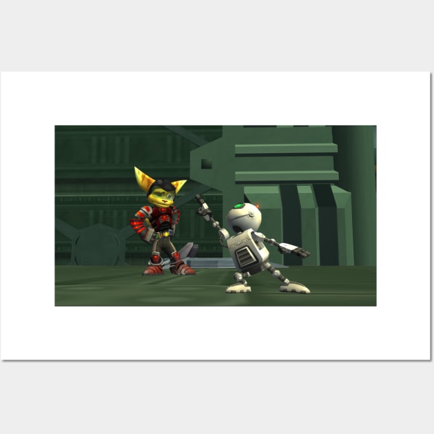 Ratchet and Clank - Wrong Game! Wall Art by MegacorpMerch